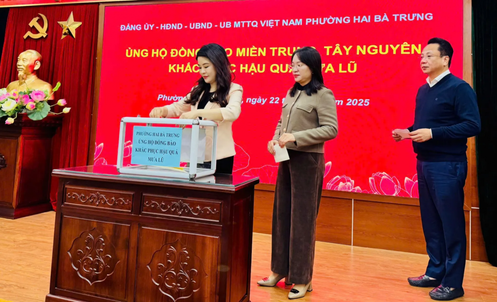 Phường Hai Bà Trưng, Vĩnh Tuy đồng lòng hướng về đồng bào miền Trung, Tây Nguyên