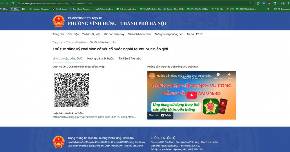 Phường Vĩnh Hưng đẩy mạnh số hóa dịch vụ hành chính công Phường Vĩnh Hưng đẩy mạnh số hóa dịch vụ hành chính công
