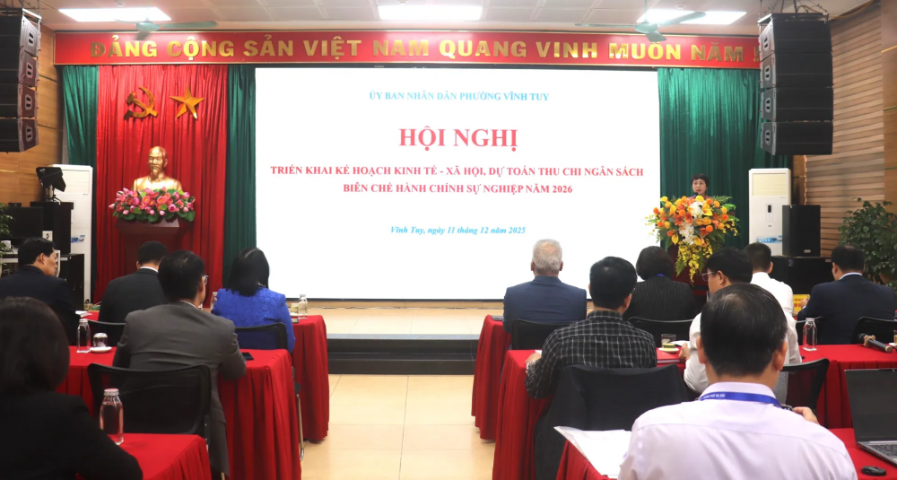 Phường Vĩnh Tuy: “6 rõ” để hoàn thành mục tiêu kinh tế - xã hội năm 2026 Phường Vĩnh Tuy: “6 rõ” để hoàn thành mục tiêu kinh tế - xã hội năm 2026