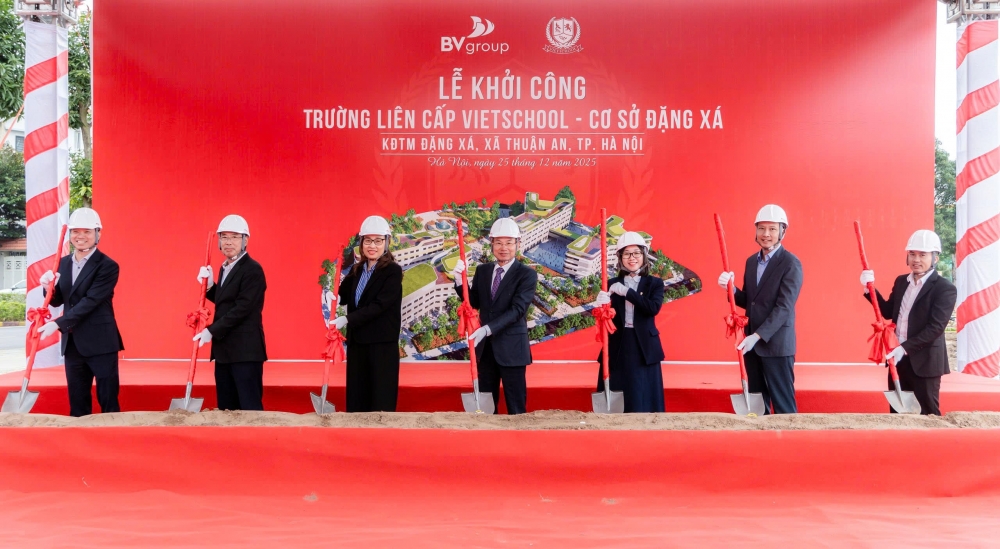 Lễ khởi công Trường Liên cấp Vietschool Đặng Xá tại Khu đô thị Đặng Xá, xã Thuận An, TP. Hà Nội