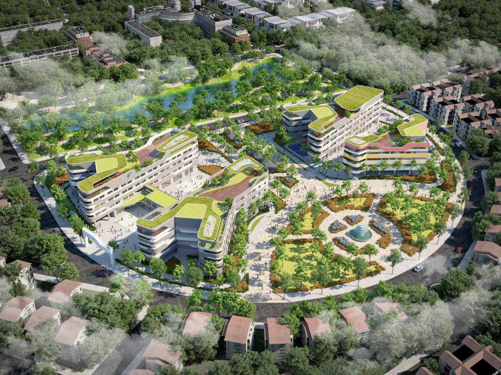 Trường Liên cấp Vietschool Đặng Xá được xây trên khu đất có tổng diện tích 15.271m2, diện tích sàn xây dựng hơn 20.000m2 với hơn 100 phòng học và phòng chức năng