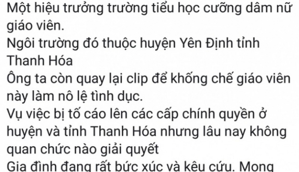 thanh hoa hieu truong truong tieu hoc bi to cuong dam cap duoi nhieu nam lien