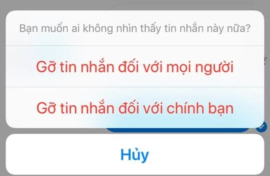 co the thu hoi tin nhan tren facebook messenger