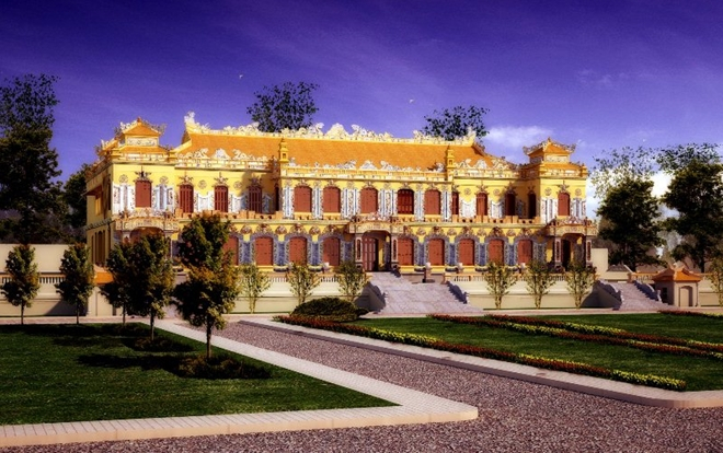 Thiết kể cảnh quan phục dựng điện Kiến Trung