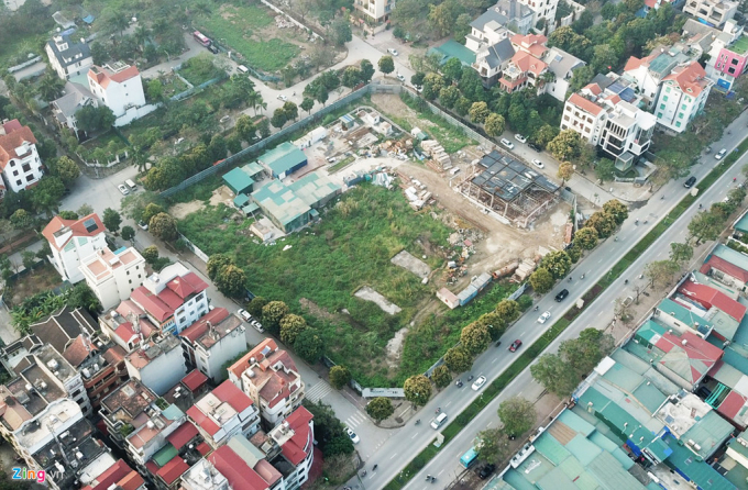 Toàn cảnh khu đất 9.000 m2 của Capital Land tại tây Hồ Tây. Ảnh: Ngọc Tân.
