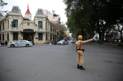 Phòng CSGT Công an TP Hà Nội sẽ ứng trực 100% quân số trước trong và kết thúc hội Nghị thượng đỉnh Mỹ- Triều.