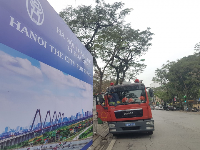 Quanh khu vực khách sạn đều được bố trí các loại xe dành cho PCCC.