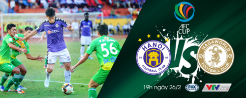 Hà Nội FC sẽ thi đấu cùng Nagaworld lúc 19h.