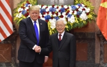 tong bi thu chu tich nuoc nguyen phu trong hoi dam voi tong thong donald trump