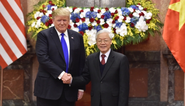 tong bi thu chu tich nuoc nguyen phu trong hoi dam voi tong thong donald trump