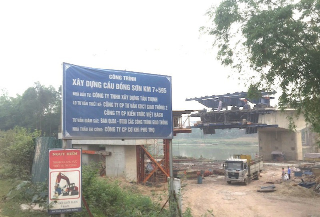 Dự án xây dựng cầu Đồng Sơn cũng được UBND tỉnh Bắc Giang chỉ định thầu cho doanh nghiệp