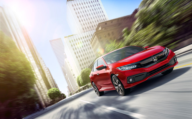 Honda Civic 2019 ra đời có mặt ca-lăng đen mờ.