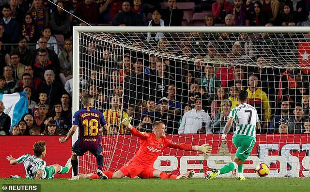Betis đã gây sốc khi đánh bại Barcelona 4-3 tại Nou Camp ở lượt đi.