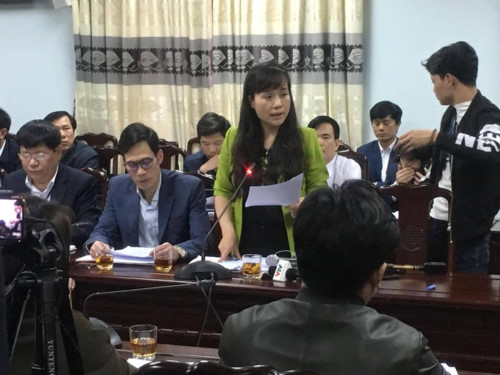 Giám đốc Sở Y tế Bắc Ninh - Tô Mai Hoa phát biểu tai buổi họp báo.