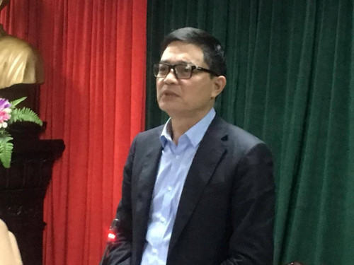 Cục trưởng Cục ATTP Nguyễn Thanh Phong phát biểu, chủ trì buổi họp báo.