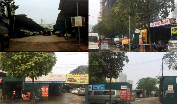 Cầu Giấy - Hà Nội:" Nhếch nhác" bãi xe, nhà xưởng, kiot không phép tại phường Yên Hòa