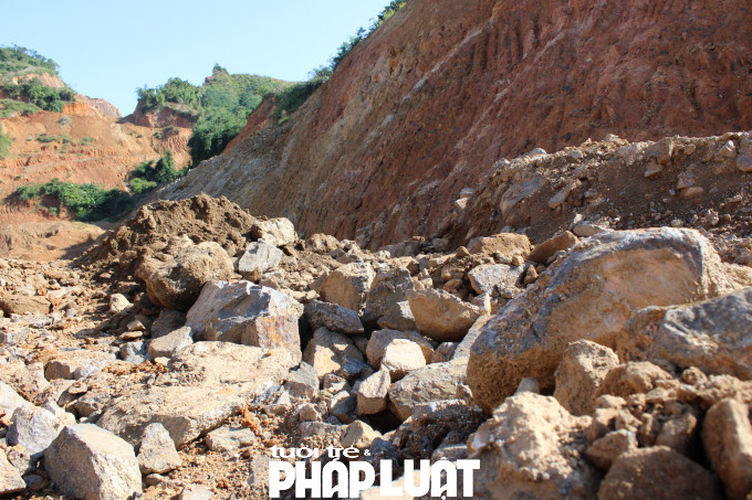 Khu vực mỏ khoáng sản của Công ty CP khoáng sản Hòa Yên đã hết hạn, nhưng có dấu hiệu khai thác trộm.