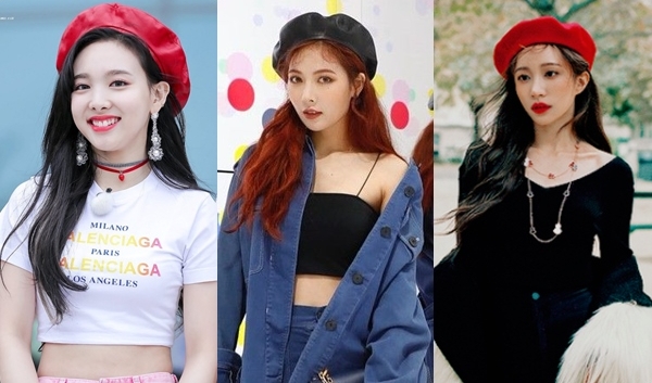 beret hat item khong the thieu trong cac tu do cua cac nu idol kpop
