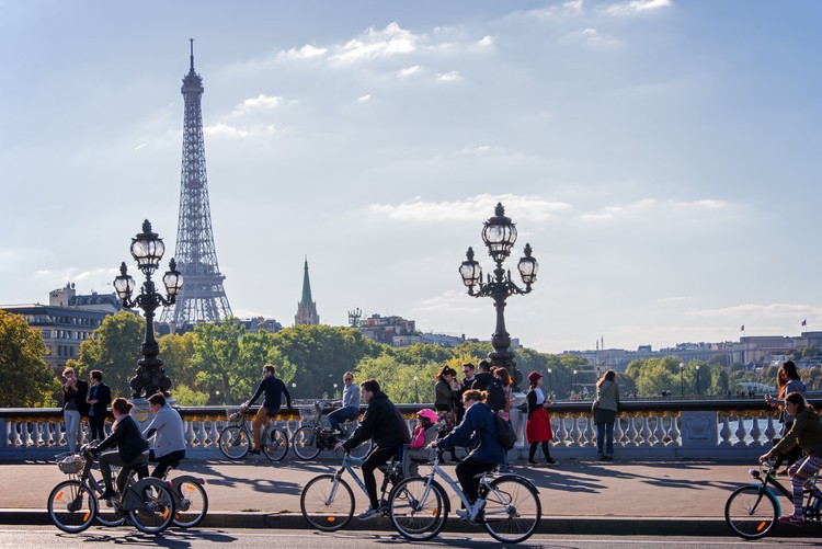  Số lượng người đi xe đạp ở Paris tăng mạnh (Ảnh: archdaily)