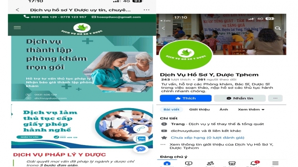 Cảnh giác dịch vụ làm giấy phép hành nghề y, dược quảng cáo trên mạng