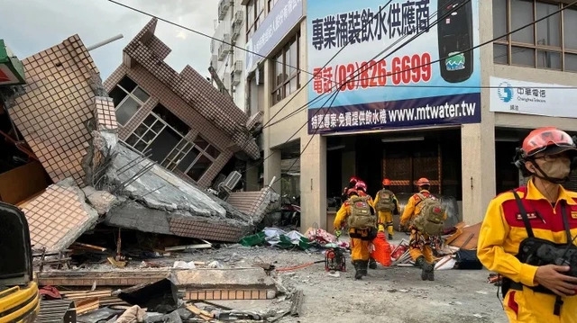 Động đất độ lớn 7,2 ở Đài Loan (Trung Quốc): Ít nhất 50 người bị thương, nhiều toà nhà bị đổ sập