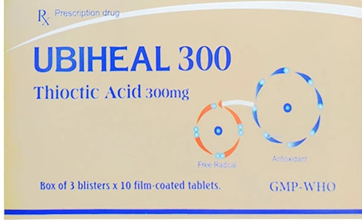  Một lô thuốc Ubiheal 300 (Thioctic acid 300 mg) của Công ty CP dược phẩm Nam Hà bị thu hồi 