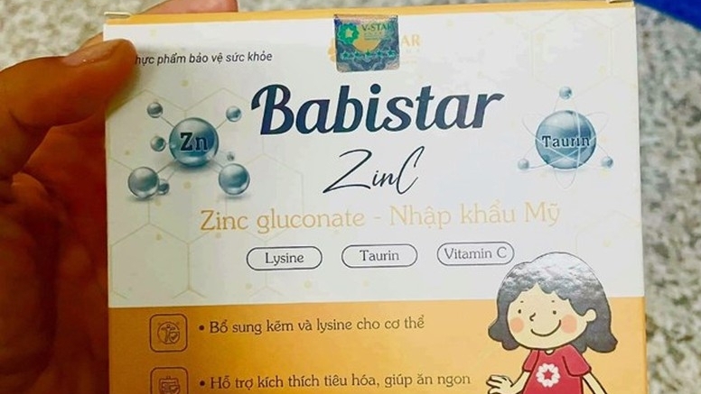 Tạm dừng lưu thông sản phẩm Babistar ZinC