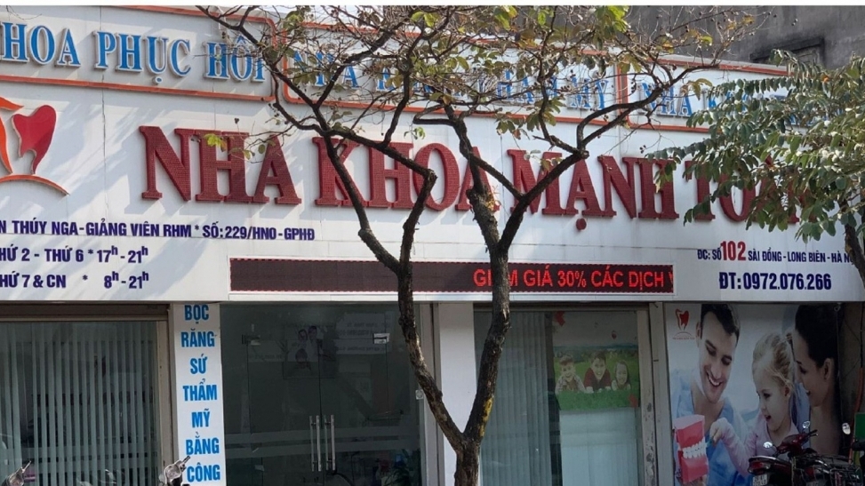 Nha khoa Mạnh Toàn bị tước giấy phép hoạt động trong 3 tháng