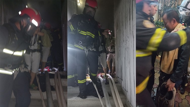 Thông tin chính thức về việc giải cứu 6 người mắc kẹt trong vụ cháy quán massage