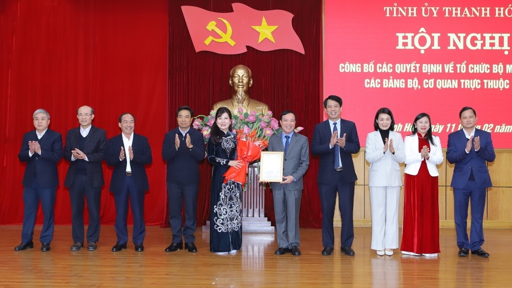 Thanh Hóa công bố quyết định sắp xếp tổ chức bộ máy