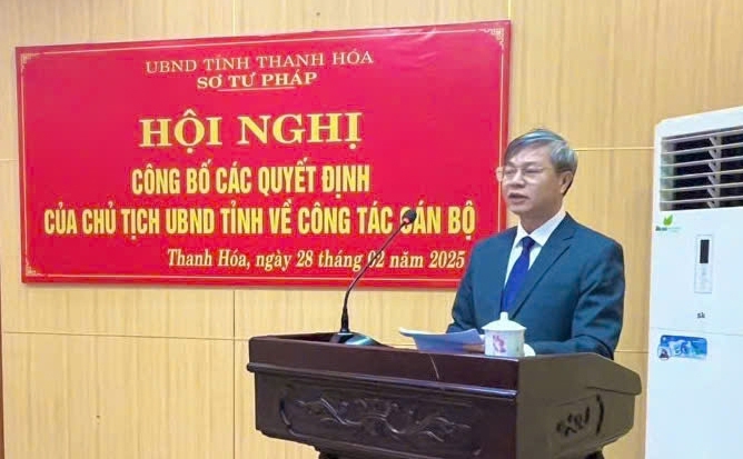 Sở Tư pháp Thanh Hóa có Giám đốc mới