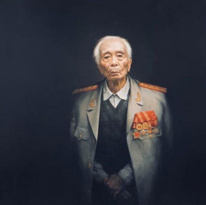 Họa sĩ Mai Duy Minh trưng bày bức tranh sơn dầu liền khổ lớn nhất về Điện Biên Phủ