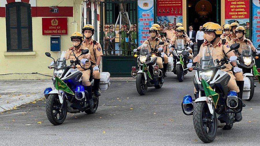Lực lượng CSGT Thủ đô sẵn sàng công tác đón, dẫn và bảo vệ các đoàn thể thao quốc tế tham dự SEA Games 31 tại Hà Nội