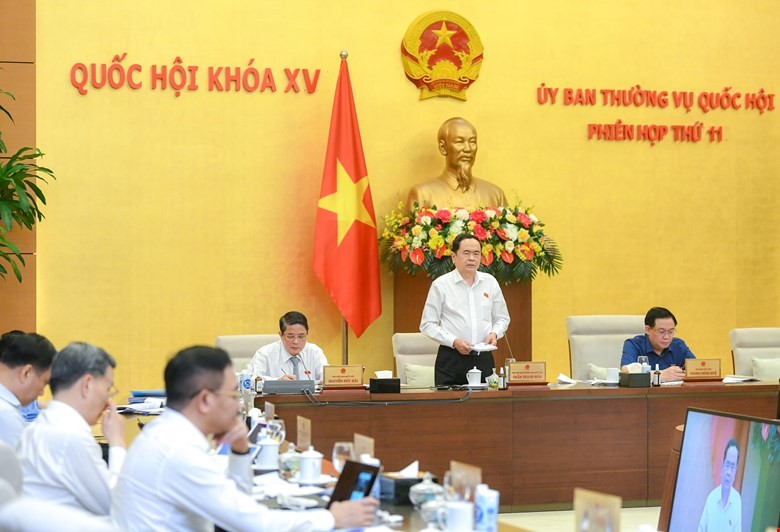 Phó Chủ tịch Thường trực Quốc hội Trần Thanh Mẫn phát biểu thảo luận.