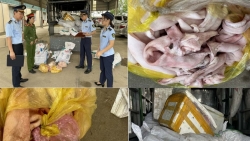 Thanh Hoá: Hơn 1 tấn bì lợn bẩn bị thu giữ khi đang đi tiêu thụ