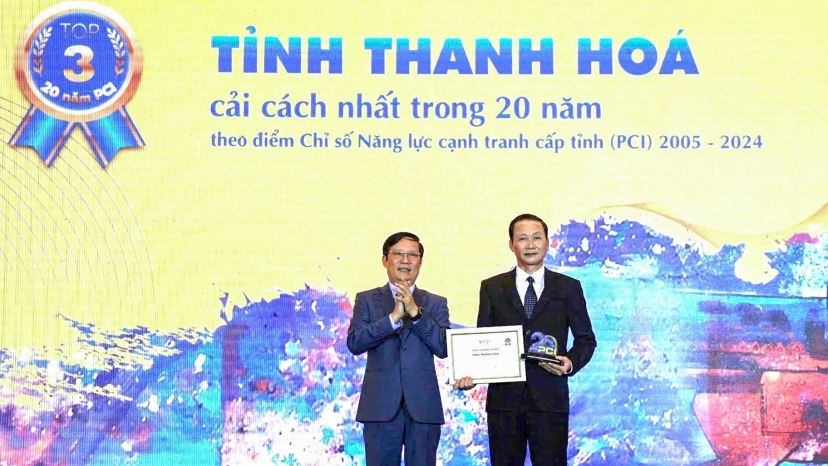 Thanh Hoá tăng 9 bậc xếp hạng PCI và vào top 3 cải cách mạnh nhất 20 năm