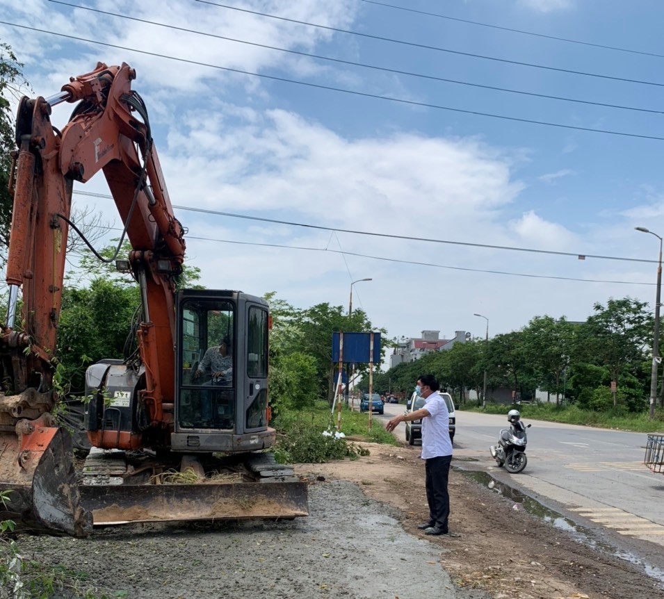 UBND xã Tiền Phong xử lý trường hợp vi phạm trật tự xây dựng tại thôn Do Thượng