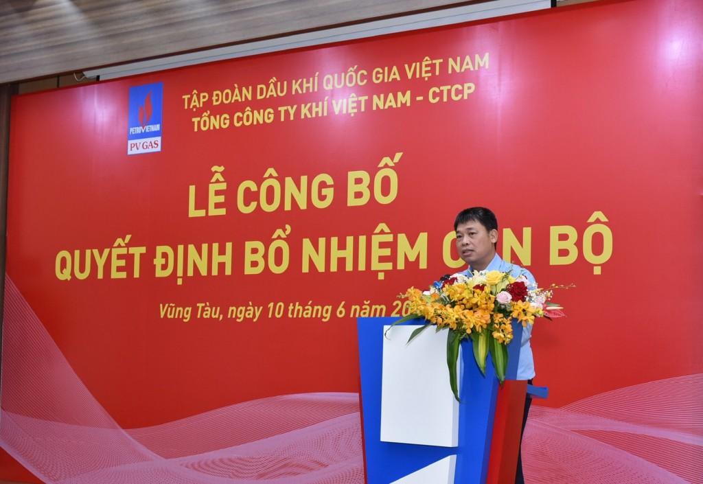 đồng chí Nguyễn Minh Tuấn – Giám đốc DVK cảm ơn sự quan tâm của Đảng ủy, lãnh đạo PV GAS đối với các mặt công tác của KĐN và DVK