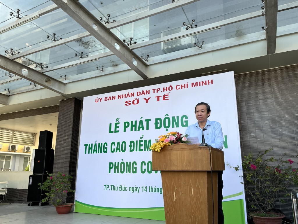Sở Y tế TP Hồ Chí Minh tổ chức Lễ phát động Tháng cao điểm tiêm nhắc lại vaccine phòng COVID-19