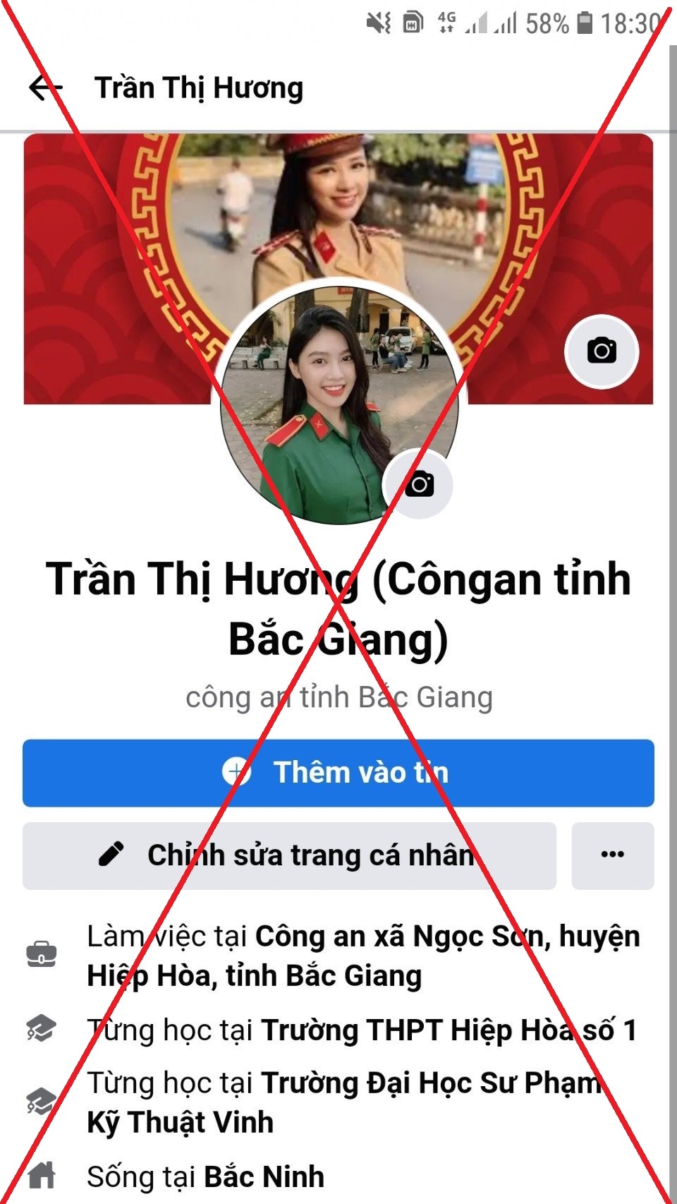 Bắc Giang: Xử lý một đối tượng lập ‘page’ giả mạo công an tỉnh để câu ‘like’