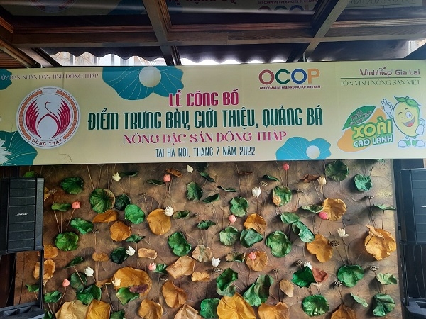 Công bố điểm trưng bày, giới thiệu, quảng bá nông đặc sản Đồng Tháp tại Hà Nội