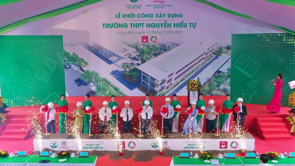 Trungnam Group khởi công trường học và tài trợ nhà tình nghĩa hàng trăm tỷ đồng