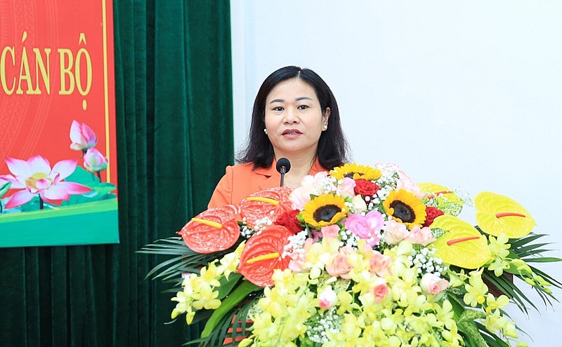 Phó Bí thư Thường trực Thành ủy Nguyễn Thị Tuyến phát biểu tại hội nghị.