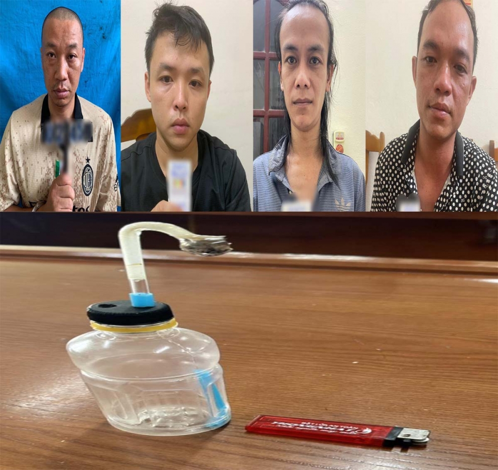 Thanh Hoá: Bắt 4 đối tượng mua bán và sử dụng ma túy tại nhà riêng