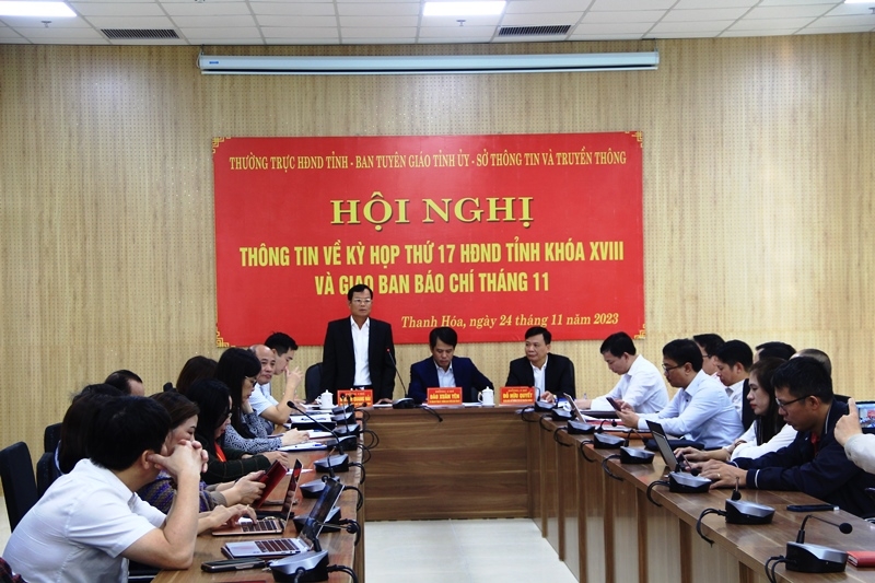 Thanh Hoá: Tổ chức Hội nghị giao ban công tác báo chí tháng 11/2023