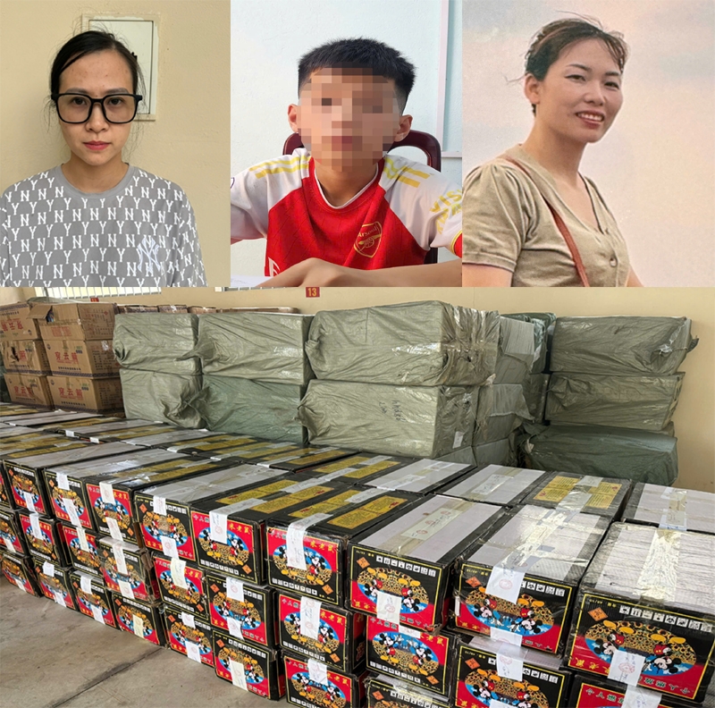 Thanh Hoá: Thiếu niên 14 tuổi cùng 2 phụ nữ mua bán pháo lậu