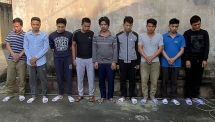 Bắt 9 con bạc đang say sưa sát phạt tại Thanh Hóa