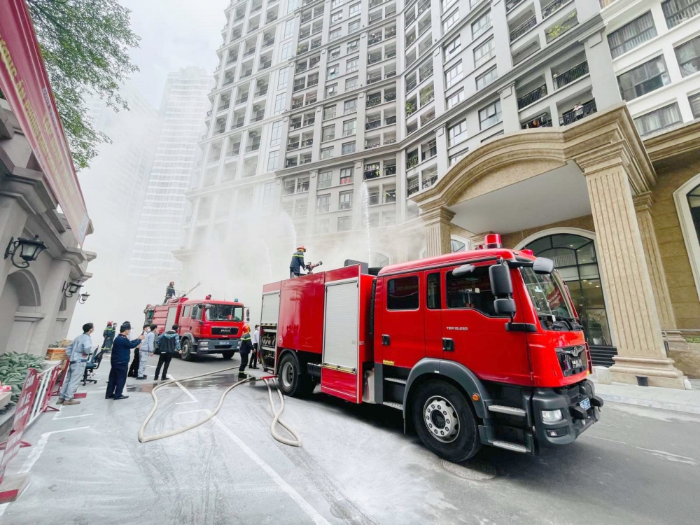 Tập huấn và diễn tập PCCC tại tòa nhà Sunshine Palace