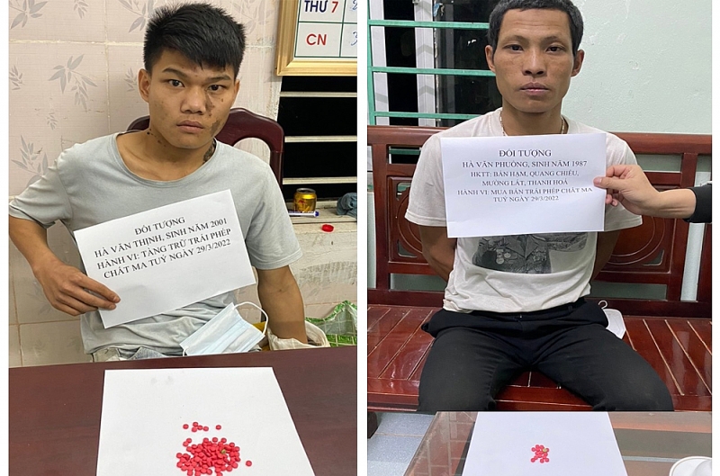 Thanh Hóa: Công an 2 xã vùng biên phối hợp bắt giữ 2 đối tượng mua bán ma túy Thanh Hóa: Công an 2 xã vùng biên phối hợp bắt giữ 2 đối tượng mua bán ma túy