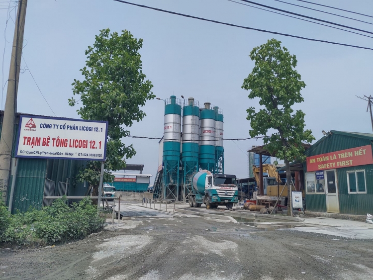Hoài Đức - Hà Nội: Hàng loạt trạm trộn bê tông không phép ngang nhiên hoạt động